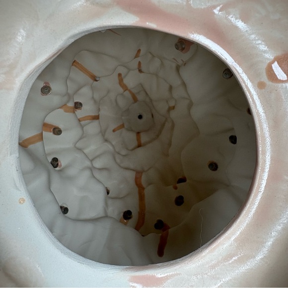 Vintage Pink Ceramic Christmas Tree w/o Base & Missing Some Bird Bulbs 16.5" - Picture 7 of 9